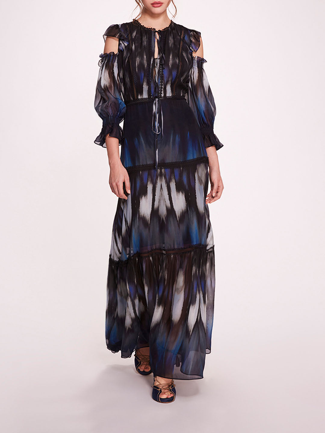 Abstract Viscose Maxi Dress – Marchesa