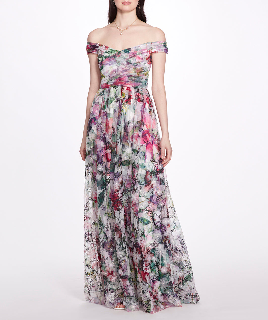 Marchesa tulle outlet gown