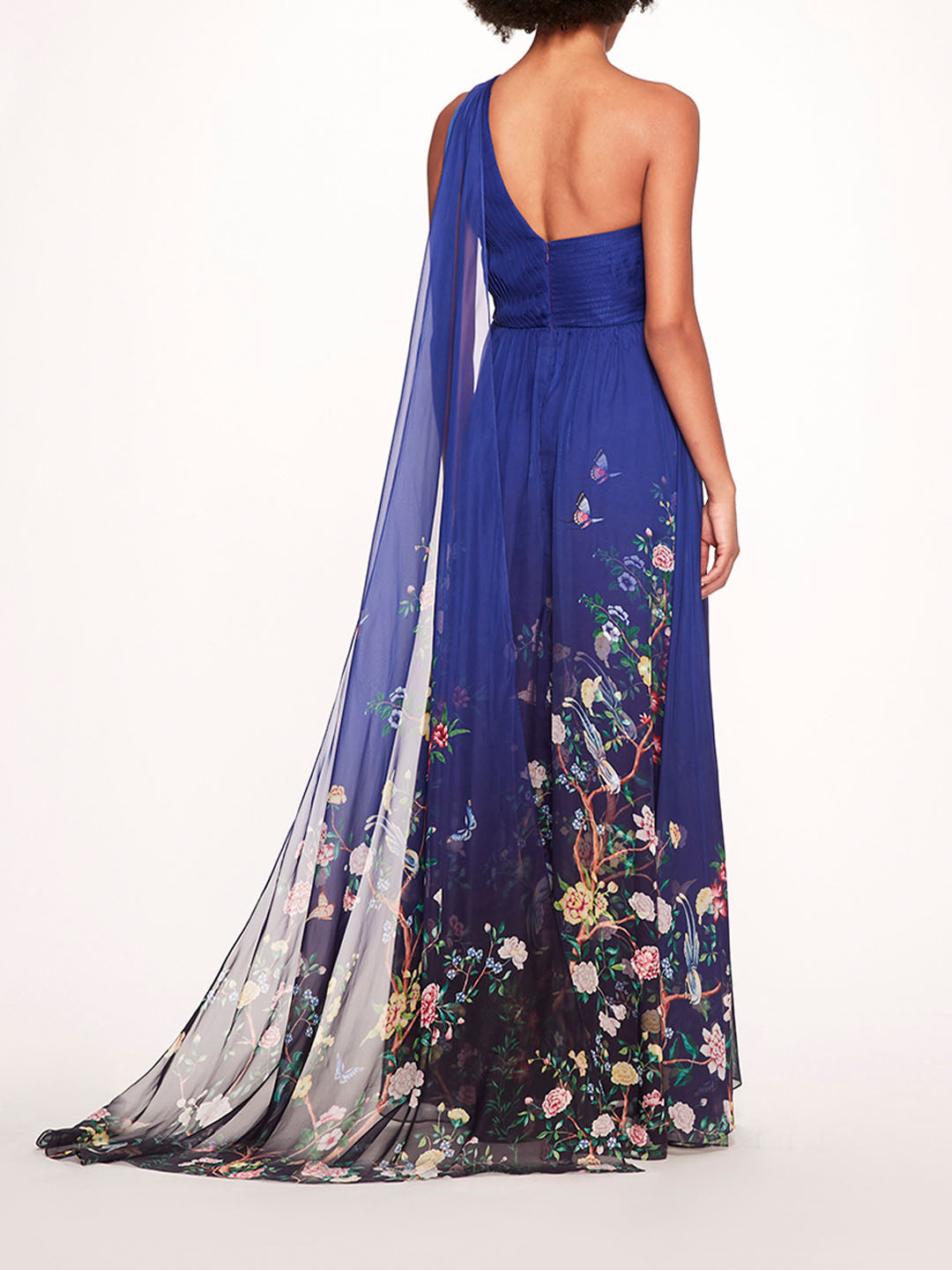 Marchesa Notte Lotus sequin-embellished gown - Purple