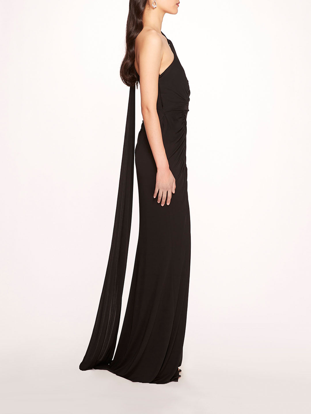 Asymmetrical Matte Gown | Marchesa