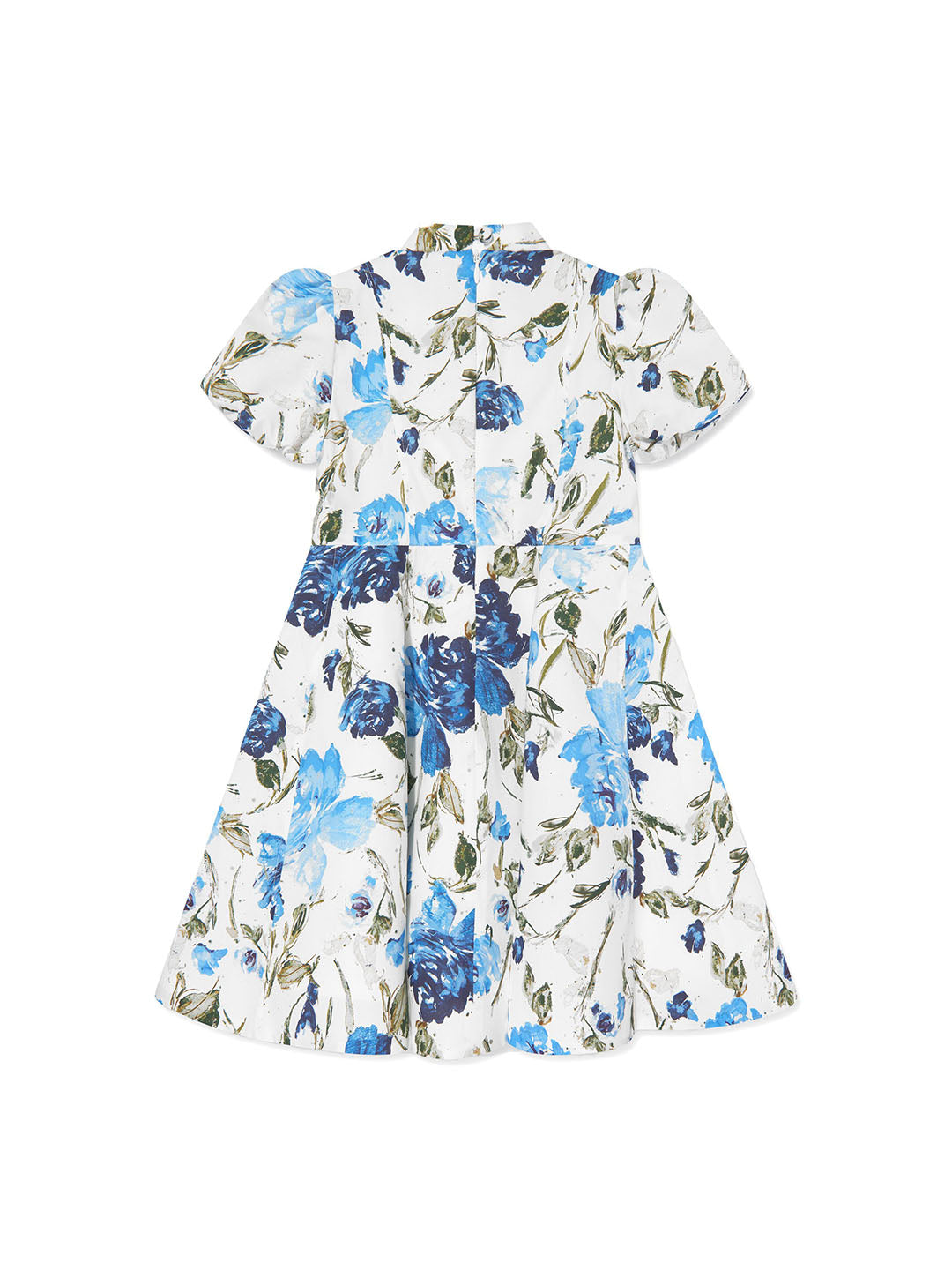 MARCHESA KIDS COUTURE floral-print cotton midi dress - Blue