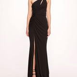 Asymmetrical Matte Gown | Marchesa