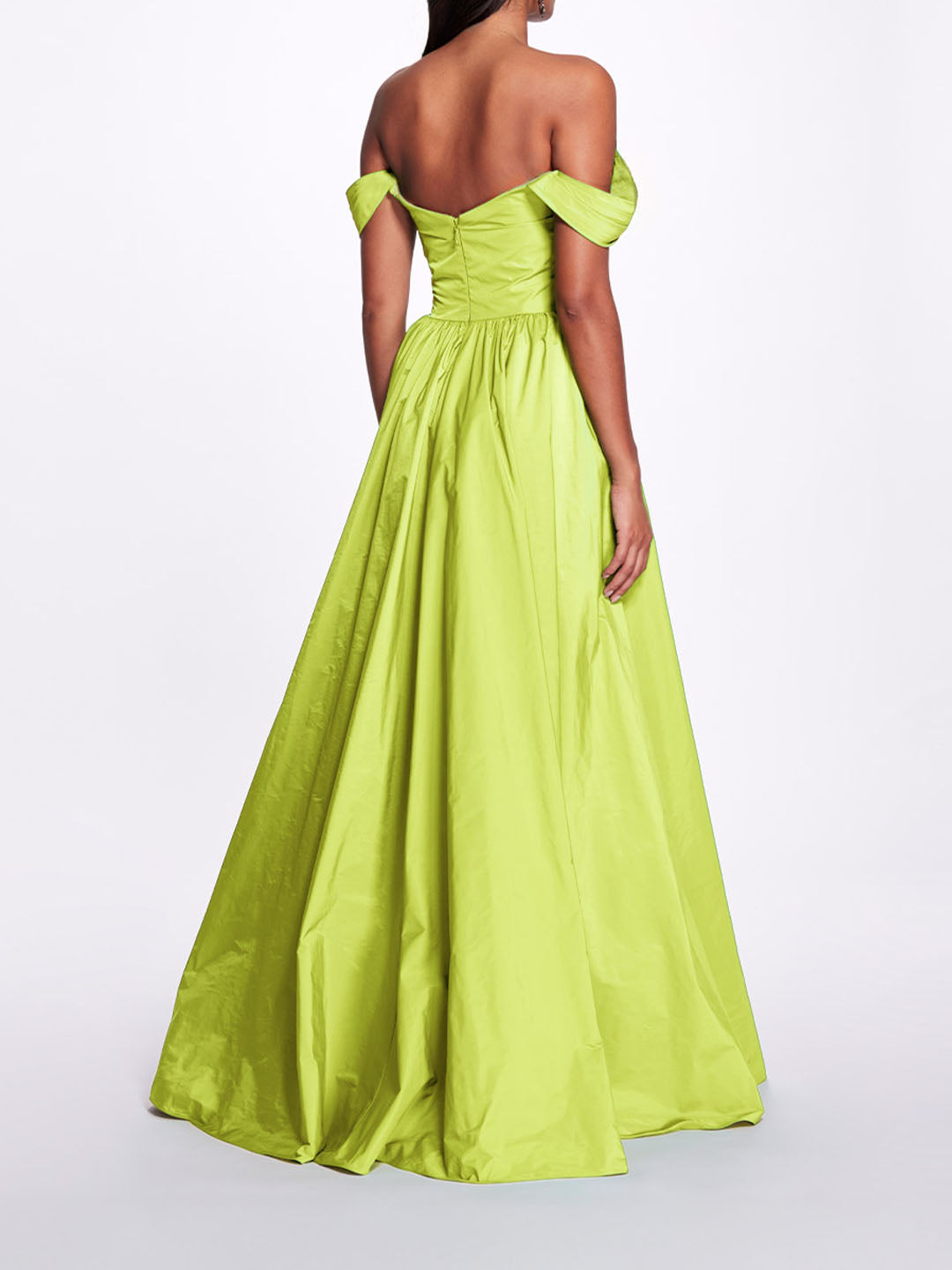 Lime Green Taffeta Dress