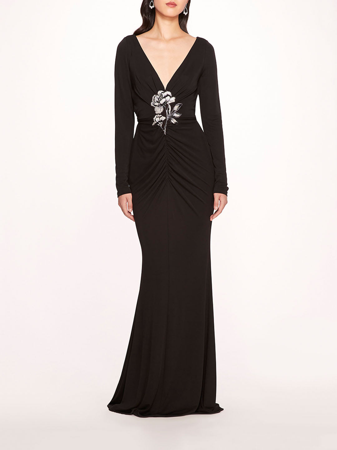 Matte Ruched Gown – Marchesa