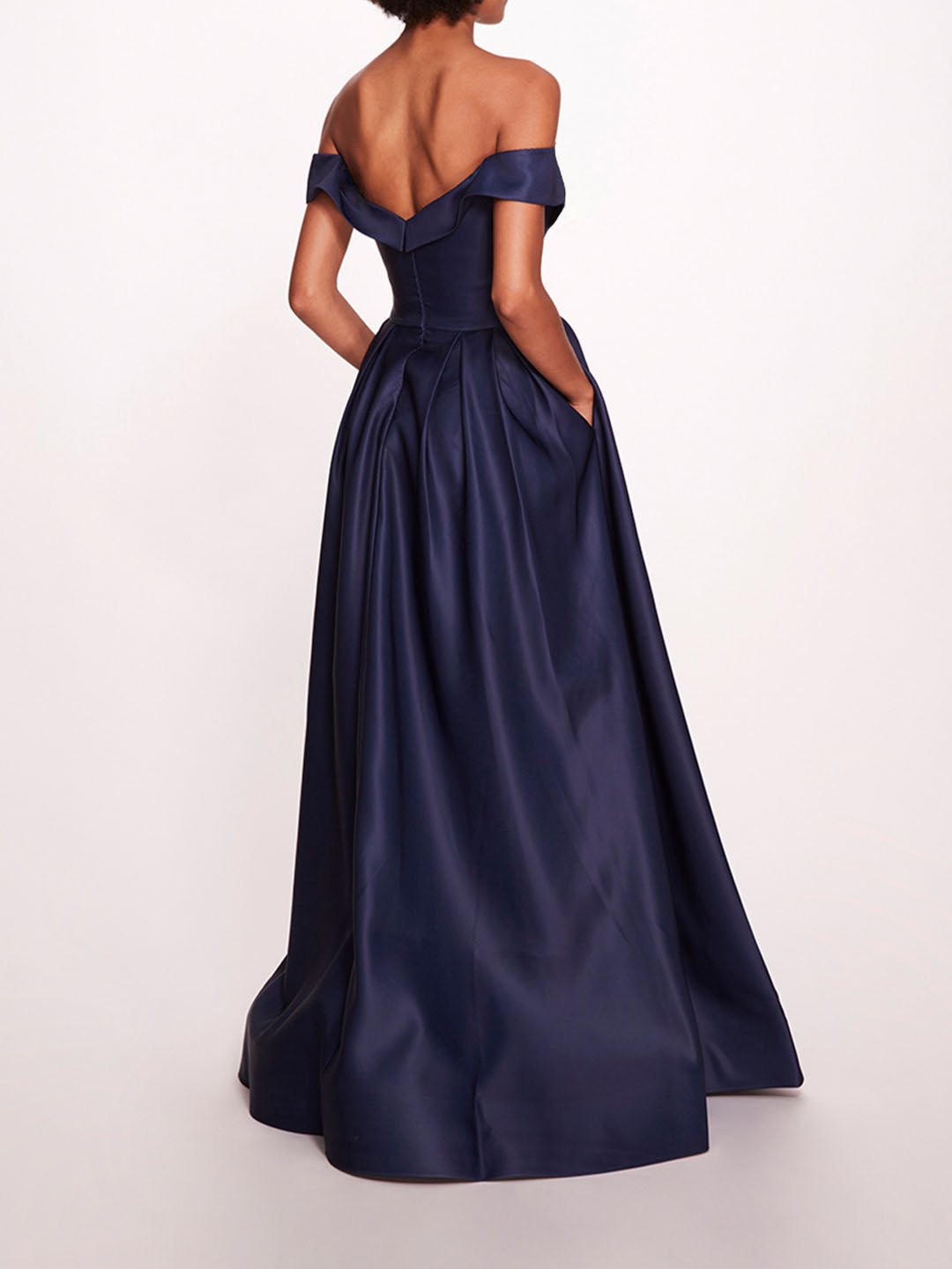 Marchesa Couture Strapless Stretch Crepe Column Gown - District 5 Boutique