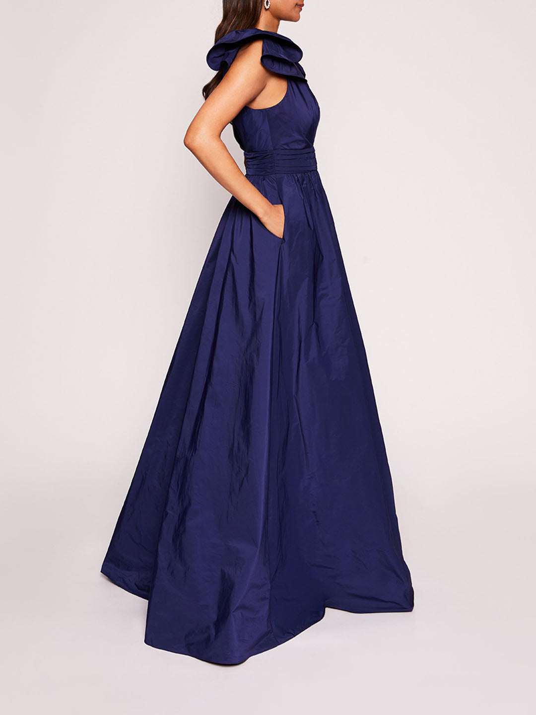 Navy Taffeta Dress