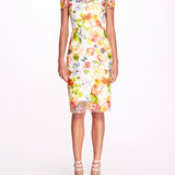 Floral Embroidery Pencil Dress | Marchesa