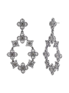 Black Lace Orbital Earring | Marchesa