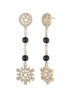 Black Pearl Linear Earring | Marchesa