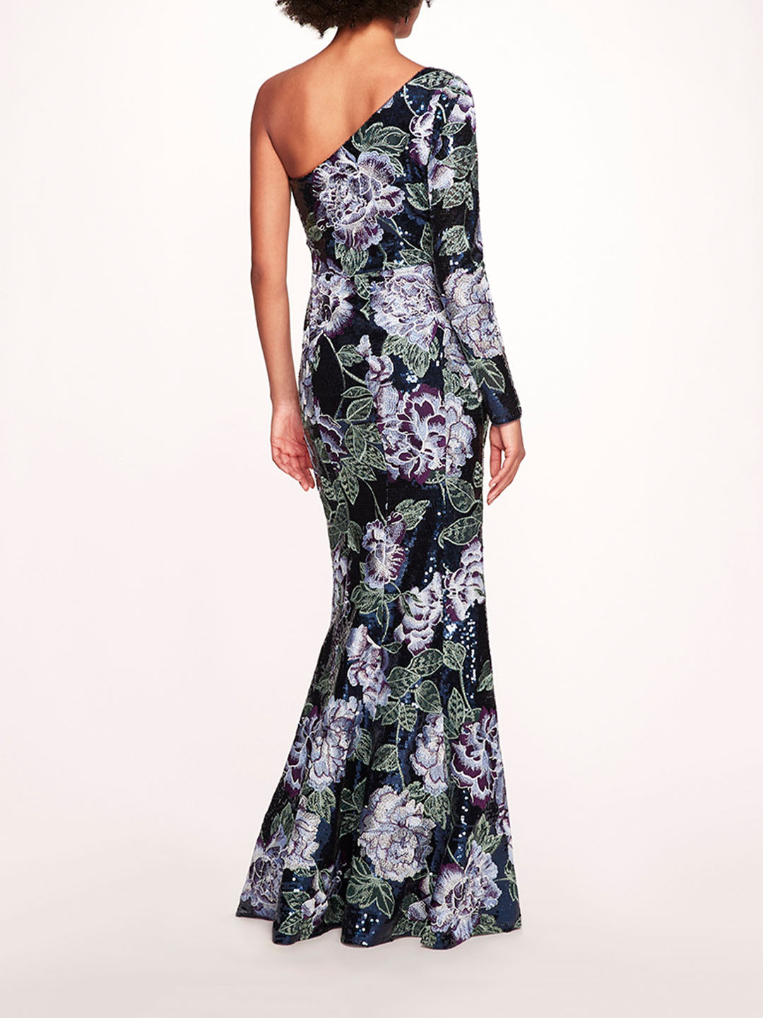 Marchesa one shoulder gown sale