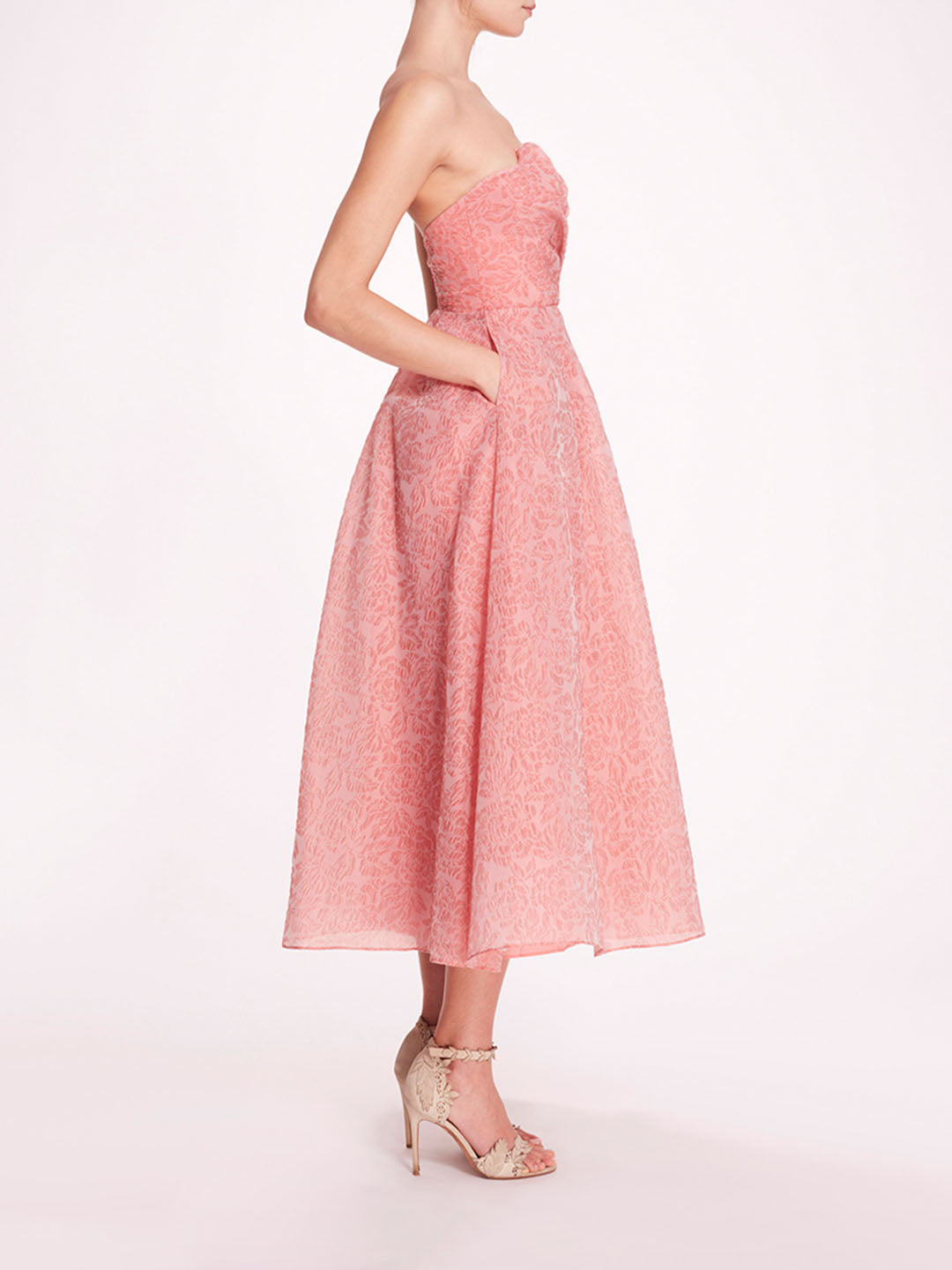 Cloque Sweetheart Dress | Marchesa