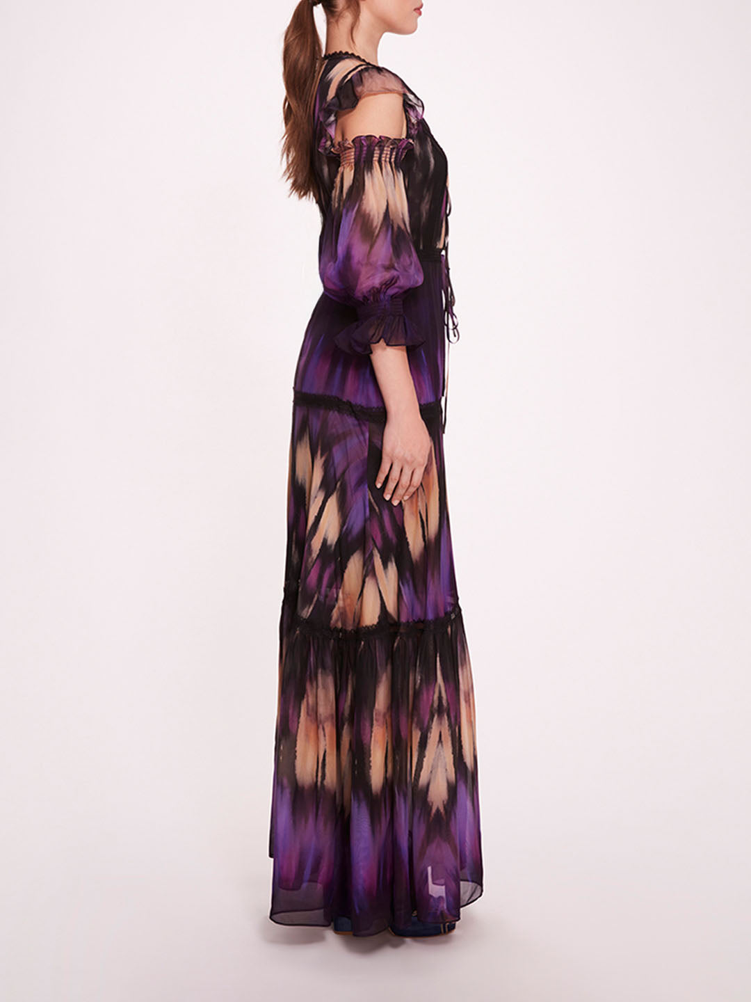 Abstract Viscose Maxi Dress | Marchesa