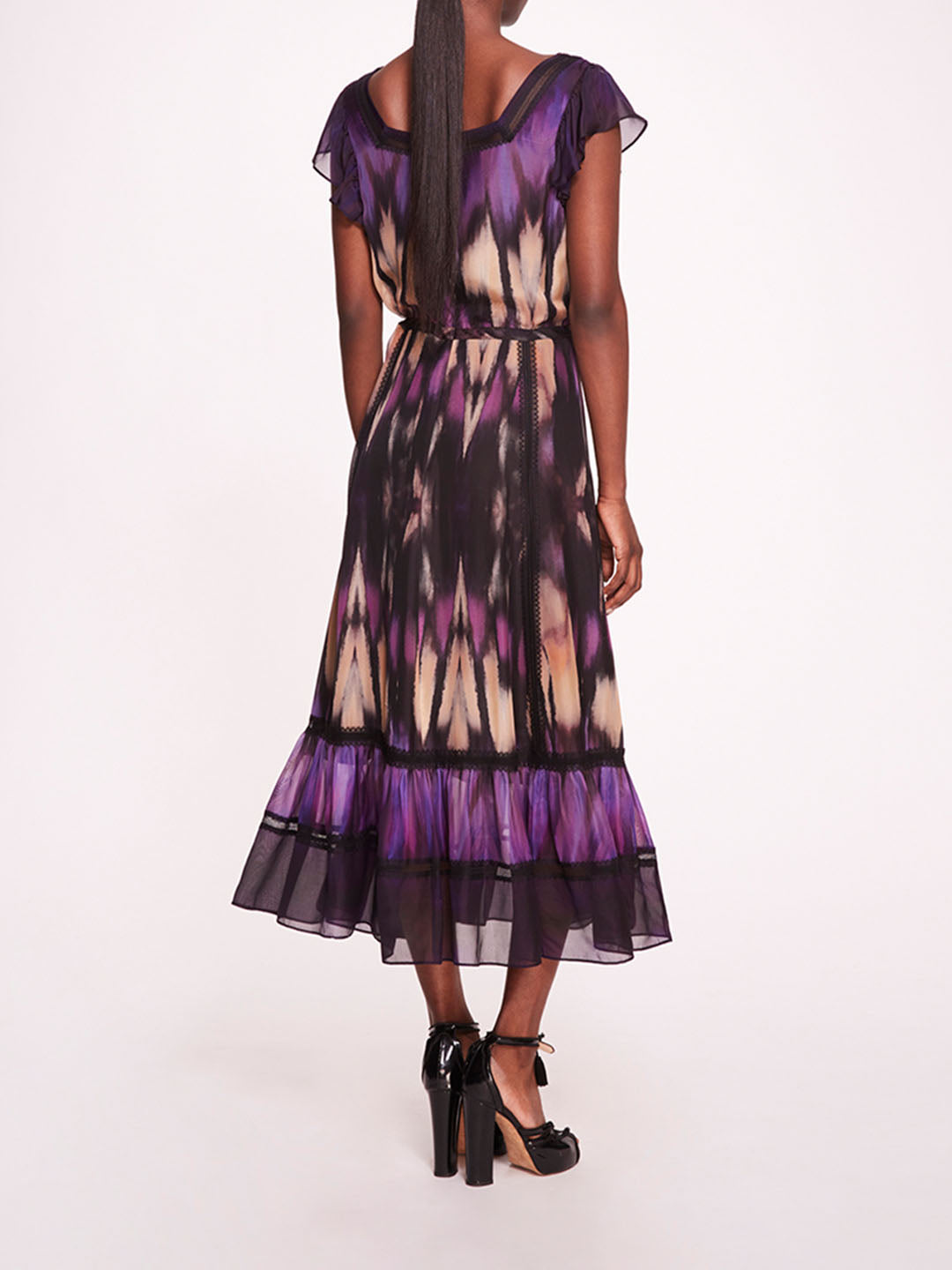 Abstract Viscose Midi Dress | Marchesa