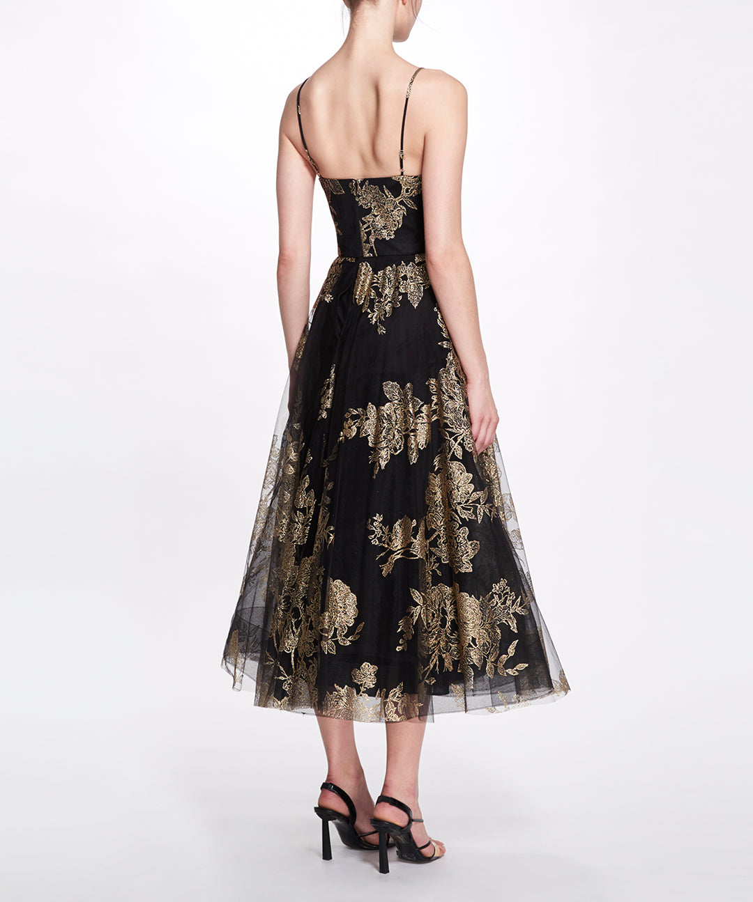 Marchesa notte textured outlet tulle tea length gown