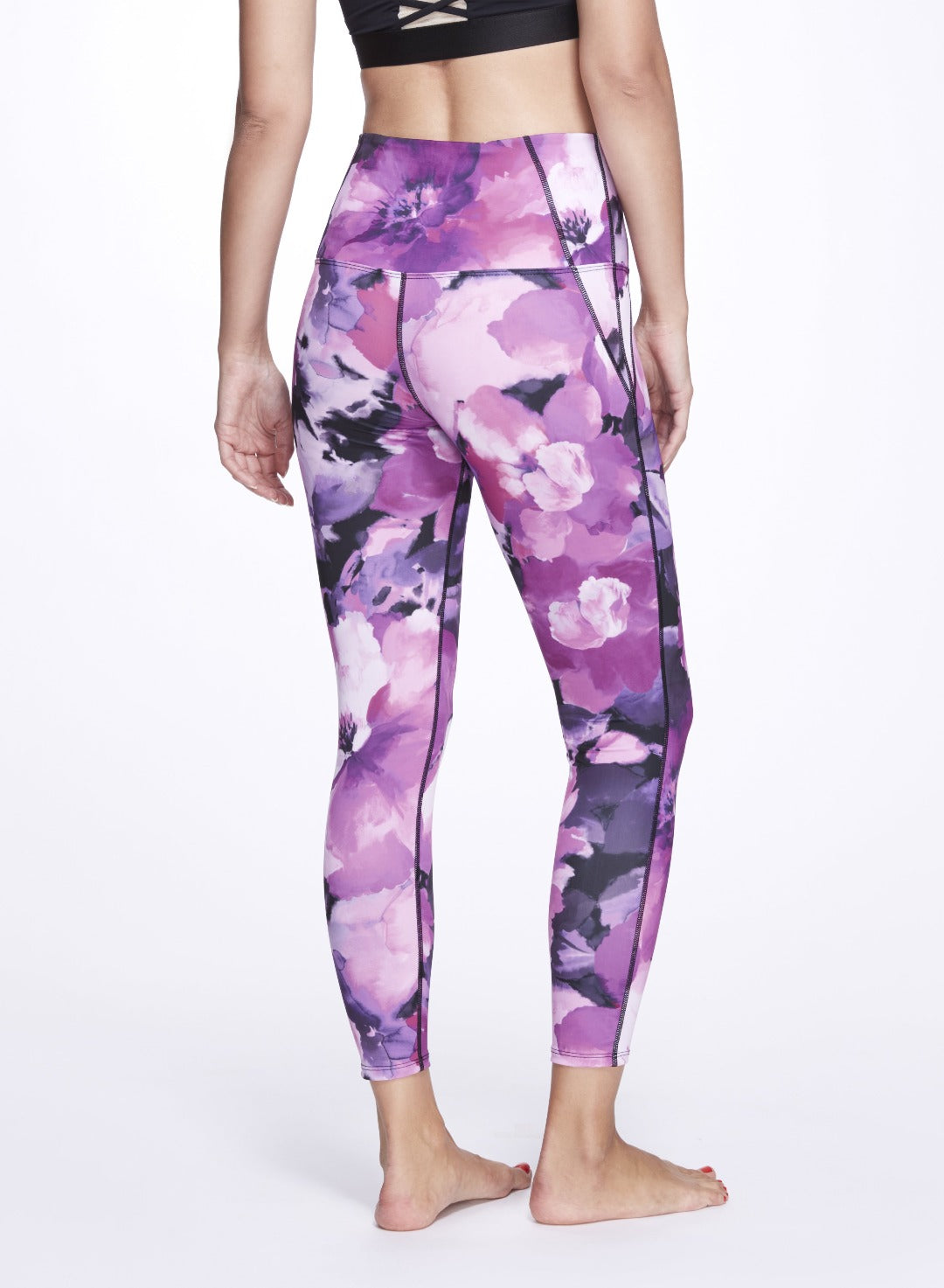 La DoubleJ floral-print mid-rise leggings - Purple